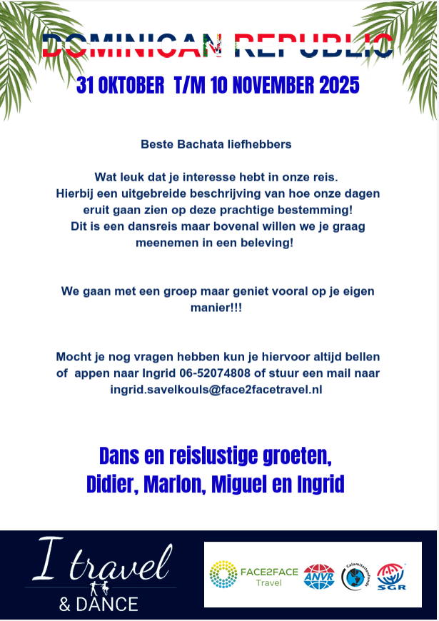 Dans vakantie Dominicaanse republiek totaldance breda pag 1