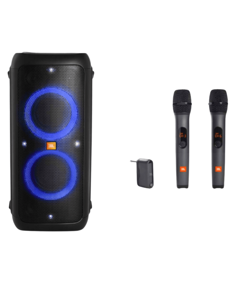 310 speaker met microfoons