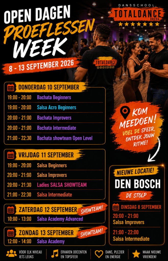OPEN DAGEN SEPT PROGRAMMA TOTALDANCE